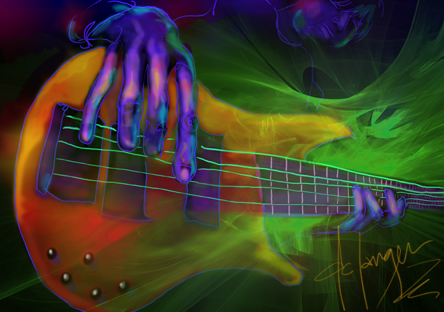 Bass, Music art by DC Langer