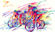 Bike Race,  Illustration by DC Langer