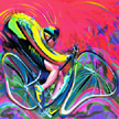 cycling art pendant, DC Langer